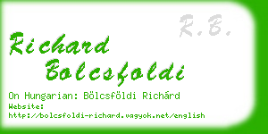 richard bolcsfoldi business card